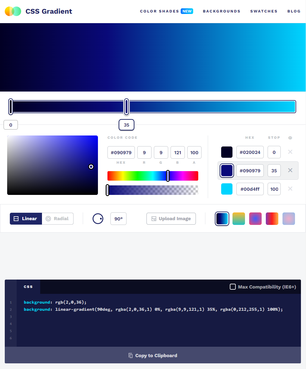 Tạo gradient màu nền là một trong những cách thể hiện sự sang trọng và sáng tạo trên website. Xem ngay hình ảnh liên quan để học cách tạo gradient màu nền nhé!